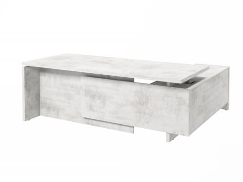 Стол с опорной тумбой FI-121L.DD (L) Хромикс белый Стол с опорной тумбой FI-121L.DD (L) Хромикс белый