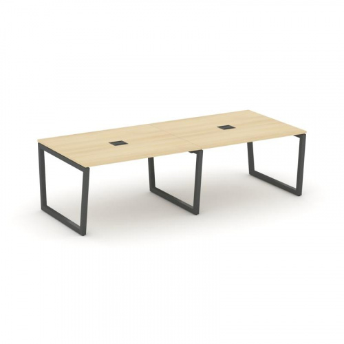 Style Project Стол переговорный SN-5T2.SPRG-043 Акация Лорка/Металл Антрацит/Заглушка Металл Антраци фото 28