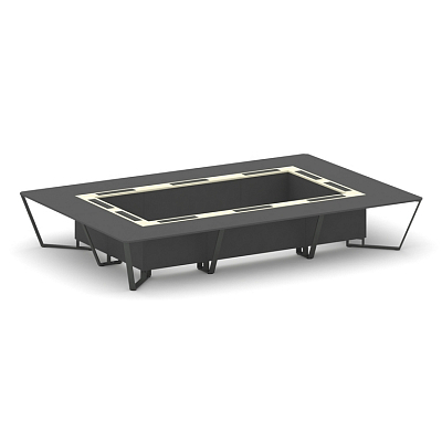 Steel Meet Стол переговорный прямоугольный KM-PR.B.SP-20K Антрацит/Ваниль Глянец/Металл Антрацит 480