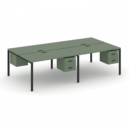 Бенч-система на 4 места с подвесными тумбами Concept CN.DRS-133