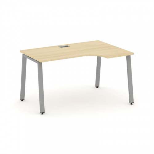 Style Project Стол рабочий эргоном. SN-6A.SPA-022(R) Антрацит/Металл Белый 1580*800/980*750 фото 13