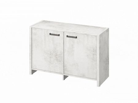 Тумба двухсекционная FB-12-02.D Хромикс белый