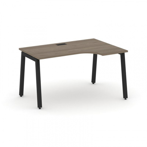 Style Project Стол рабочий эргоном. SN-5A.SPA-001(R) Тиквуд Светлый/Металл Антрацит 1380*600/980*750 фото 3