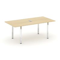 Style Project Direct Lux Стол переговорный M-SN-6P.SPRG-198 Акация Лорка/Нержавеющая Сталь/Хром 1980