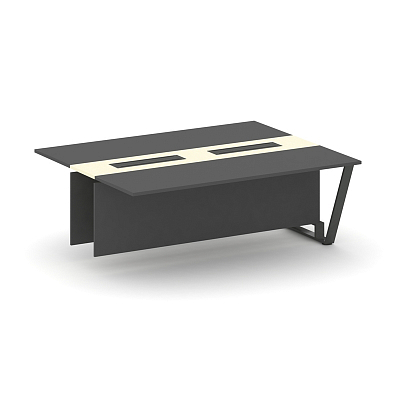 Steel Meet Проходной модуль L=2000 KMK-PR.B.SPPW-20 Антрацит/Ваниль Глянец/Металл Антрацит 2000*1600