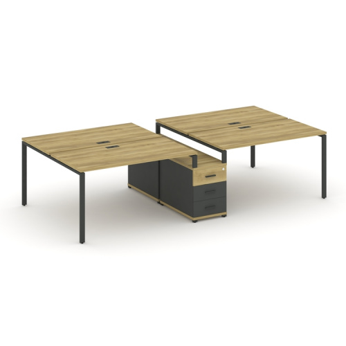 Бенч-система на 4 места с опорной тумбой Concept CN.DRS-312 фото 4