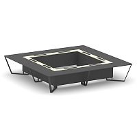 Steel Meet Стол переговорный квадратный KMK-PR.B.SP-20K2 Антрацит/Ваниль Глянец/Металл Антрацит 4000