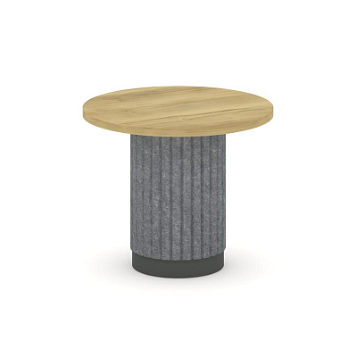 Felto Стол журнальный круглый D=600 PR.C.SPRG-008.D Дуб Винченцо/Металл Антрацит/Морская Галька 600*