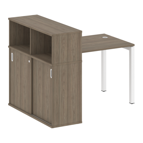 Стол офисный с шкафом-купе на П-обр. м/к Metal System Quattro 50БП.РС-СШК-3.1 фото 3 Стол офисный с шкафом-купе на П-обр. м/к Metal System Quattro 50БП.РС-СШК-3.1 фото 3