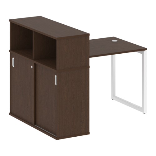 Стол офисный с шкафом-купе на О-обр. м/к Metal System Quattro 40БО.РС-СШК-3.1 фото 5