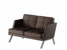 Aldo Диван двухместный с декором из пуговиц ALDB-02L Линкольн 221/Металл Серый 1430*875*890