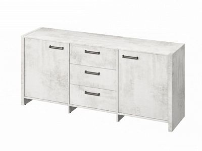 Тумба трехсекционная FB-13-01.D Хромикс белый