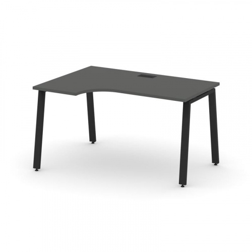 Style Project Стол рабочий эргоном. SN-6A.SPA-002(L) Дуб Наварра/Металл Белый 1580*600/980*750 фото 6