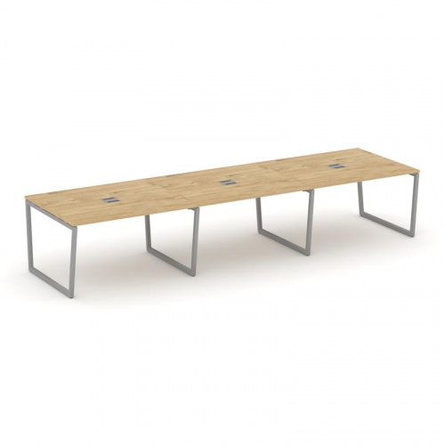 Style Project Стол переговорный SN-4T2.SPRG-054 Акация Лорка/Металл Антрацит/Заглушка Металл Антраци фото 2