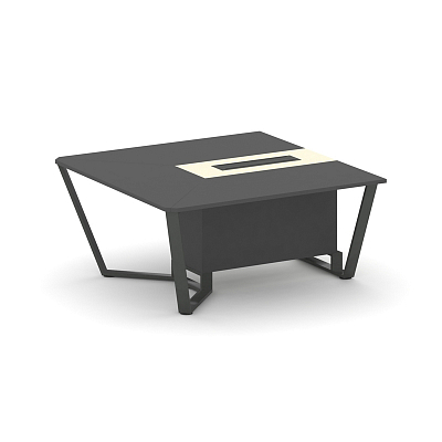 Steel Meet Начальный модуль L=1600 KMK-PR.B.SPNW-16 Антрацит/Ваниль Глянец/Металл Антрацит 1600*1600