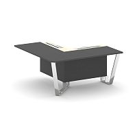 Steel Meet Проходной угловой модуль левый MMK-PR.B.SPPOU-16(L) Антрацит/Ваниль Глянец/Нержавеющая Ст