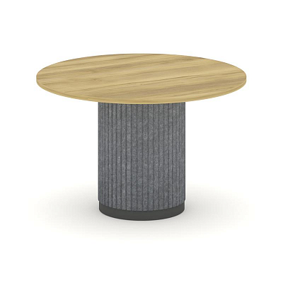 Felto Стол переговорный круглый D=1200 PR.C.SPRG-005.D Дуб Винченцо/Металл Антрацит/Морская Галька 1