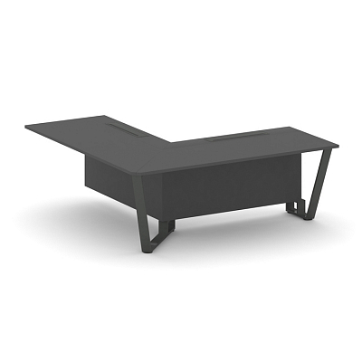 Steel Meet Проходной угловой модуль левый KD-PR.B.SPPOU-20(L) Антрацит/Металл Антрацит 2000*2000*750