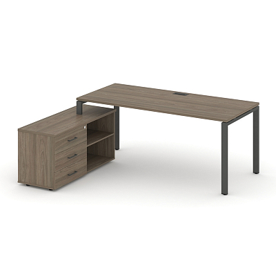 Style Project Direct Стол письменный с греденцией левой SN-6P.SRG-025.M(L) Вяз Благородный/Металл Ан