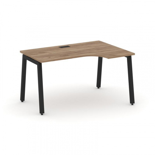 Style Project Стол рабочий эргоном. SN-5A.SPA-001(R) Тиквуд Светлый/Металл Антрацит 1380*600/980*750 фото 14