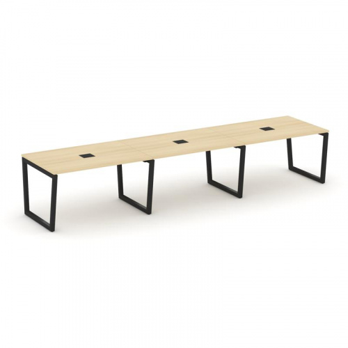 Style Project Стол переговорный SN-5T2.SPRG-022 Акация Лорка/Металл Антрацит/Заглушка Металл Антраци фото 4