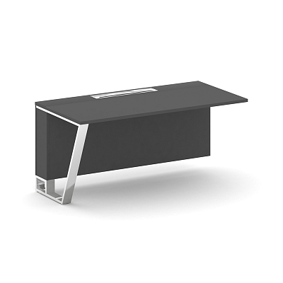 Steel Meet Завершающий модуль MDK-PR.B.SPZO-16(L) Антрацит/Нержавеющая Сталь/Хром 1600*800*750