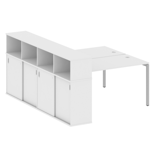 Бенч-система с шкафом-купе на П-обр. м/к Metal System Quattro 40БП.РС-СШК-4.3 фото 4