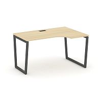 Style Project Стол рабочий эргоном. SN-4T2.SPA-012(R) Акация Лорка/Металл Антрацит/Заглушка Пластик