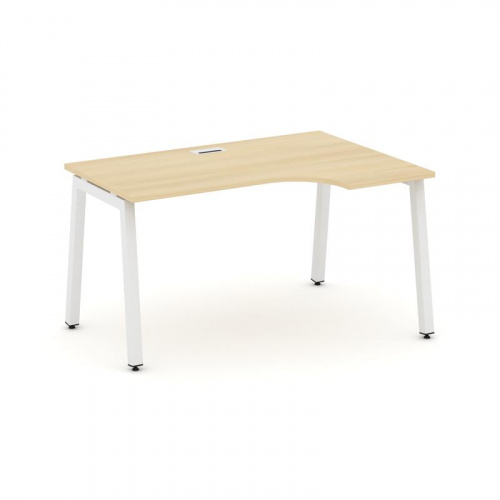 Style Project Стол рабочий эргоном. SN-5A.SPA-001(R) Тиквуд Светлый/Металл Антрацит 1380*600/980*750 фото 18