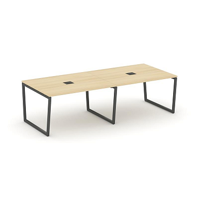 Style Project Стол переговорный SN-4T2.SPRG-043 Акация Лорка/Металл Антрацит/Заглушка Металл Антраци