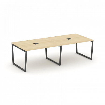 Style Project Стол переговорный SN-4T2.SPRG-044 Акация Лорка/Металл Антрацит/Заглушка Металл Антраци