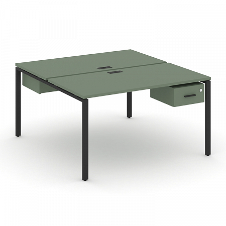 Бенч-система на 2 места с подвесными тумбами Concept CN.DRS-109