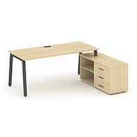 Style Project Direct Стол письменный с греденцией правой SN-6A.SRG-014.M(R) Акация Лорка/Металл Антр