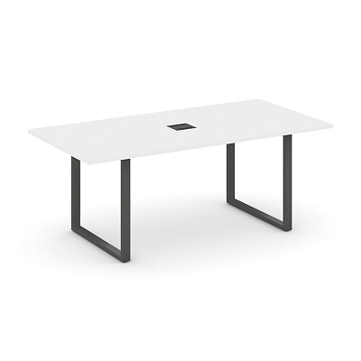Style Project Direct Стол переговорный SN-6O.SPRG-198 Белый/Металл Антрацит/Заглушка Металл Антрацит