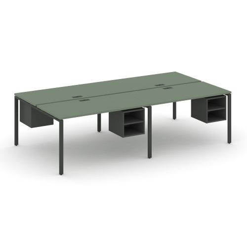 Бенч-система на 4 места с подвесными тумбами Concept CN.DRS-128