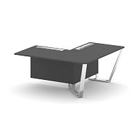 Steel Meet Завершающий угловой модуль правый MDK-PR.B.SPZOU-16(R) Антрацит/Нержавеющая Сталь/Хром 16