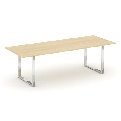 Style Project Direct Lux Стол переговорный M-SN-6O.SPRG-258.3 Акация Лорка/Нержавеющая Сталь/Хром 25