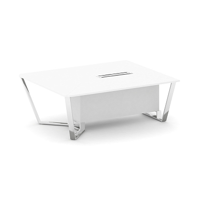 Steel Meet Начальный модуль L=2000 MFK-PR.B.SPNW-20 Белый/МДФ Ультраматт Белый Бриллиант/Нержавеющая