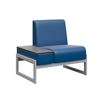 Module Диван одномест. столик унив. MD.D1-ST1 Oregon 03/Венге Цаво/Металл Серый 980*700*800