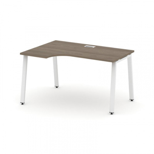Style Project Стол рабочий эргоном. SN-6A.SPA-002(L) Дуб Наварра/Металл Белый 1580*600/980*750 фото 17