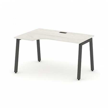 Style Project Стол рабочий эргоном. SN-5A.SPA-001(L) Дуб Наварра/Металл Антрацит 1380*600/980*750