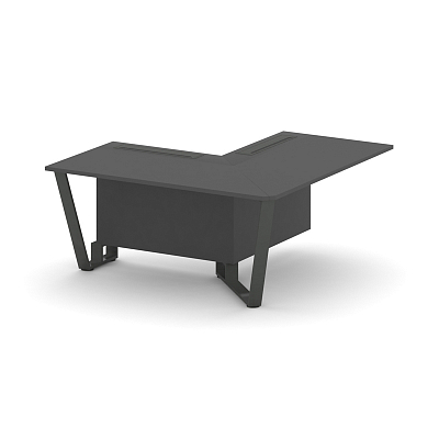 Steel Meet Проходной угловой модуль правый KDK-PR.B.SPPOU-16(R) Антрацит/Металл Антрацит 1600*1600*7