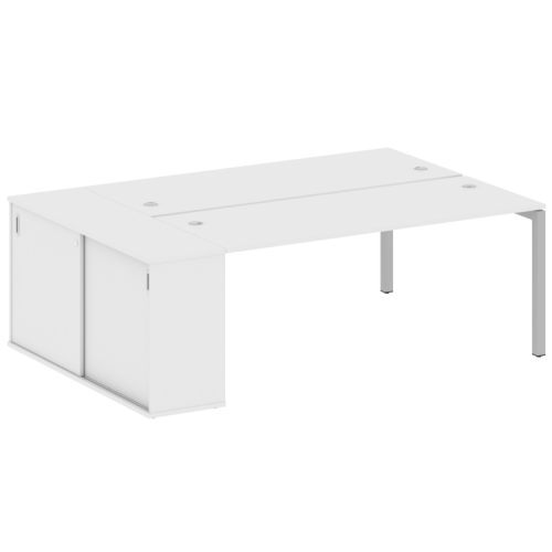 Бенч-система с шкафом-купе на П-обр. м/к Metal System Quattro 50БП.РС-СШК-1.5 фото 7