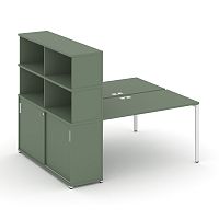 Бенч-система с опорным шкафом-купе с надставкой Concept CN.DRS-243