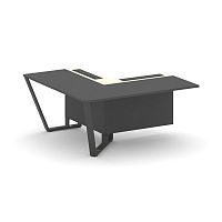 Steel Meet Завершающий угловой модуль левый KM-PR.B.SPZOU-16(L) Антрацит/Ваниль Глянец/Металл Антрац