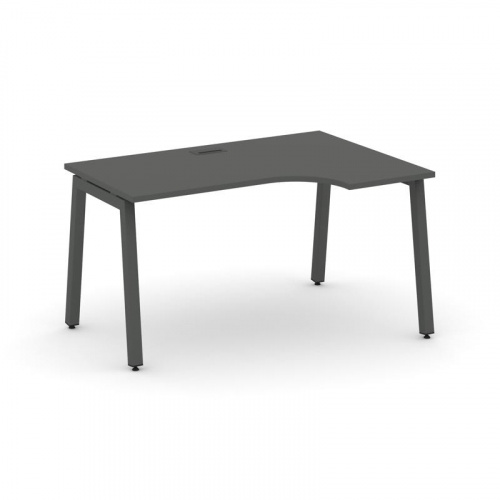 Style Project Стол рабочий эргоном. SN-5A.SPA-001(R) Тиквуд Светлый/Металл Антрацит 1380*600/980*750 фото 23