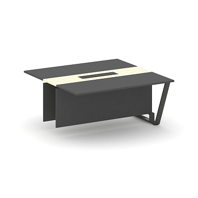 Steel Meet Проходной модуль L=1600 KMK-PR.B.SPPW-16 Антрацит/Ваниль Глянец/Металл Антрацит 1600*1600