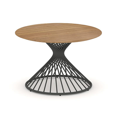 Oak Стол переговорный круглый D=1200мм PR.C.SPRG-003.M Дуб Светлый/Металл Антрацит 1200*1200*750