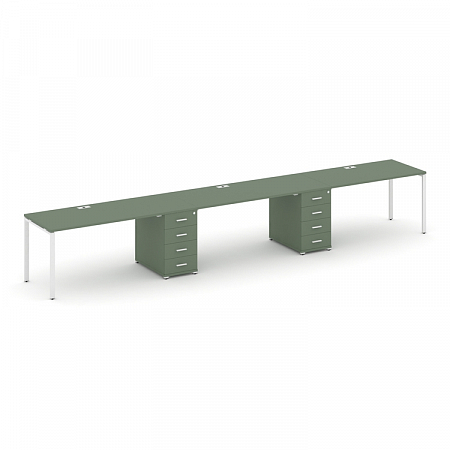 Бенч-система на 3 места с 2 опорными тумбами Concept CN.ORS-434