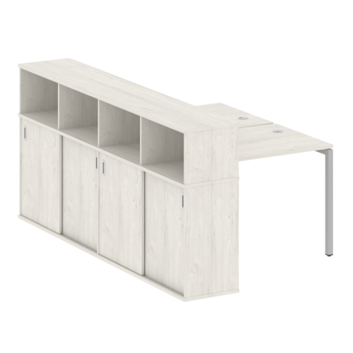 Бенч-система с шкафом-купе на П-обр. м/к Metal System Quattro 40БП.РС-СШК-4.1 фото 6